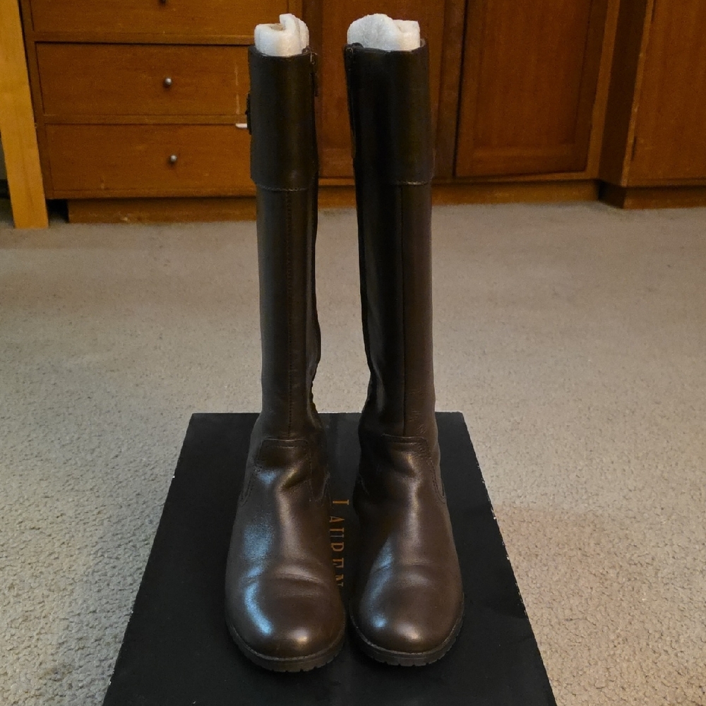 Lauren Ralph Lauren Brown Leather Knee-High Boots